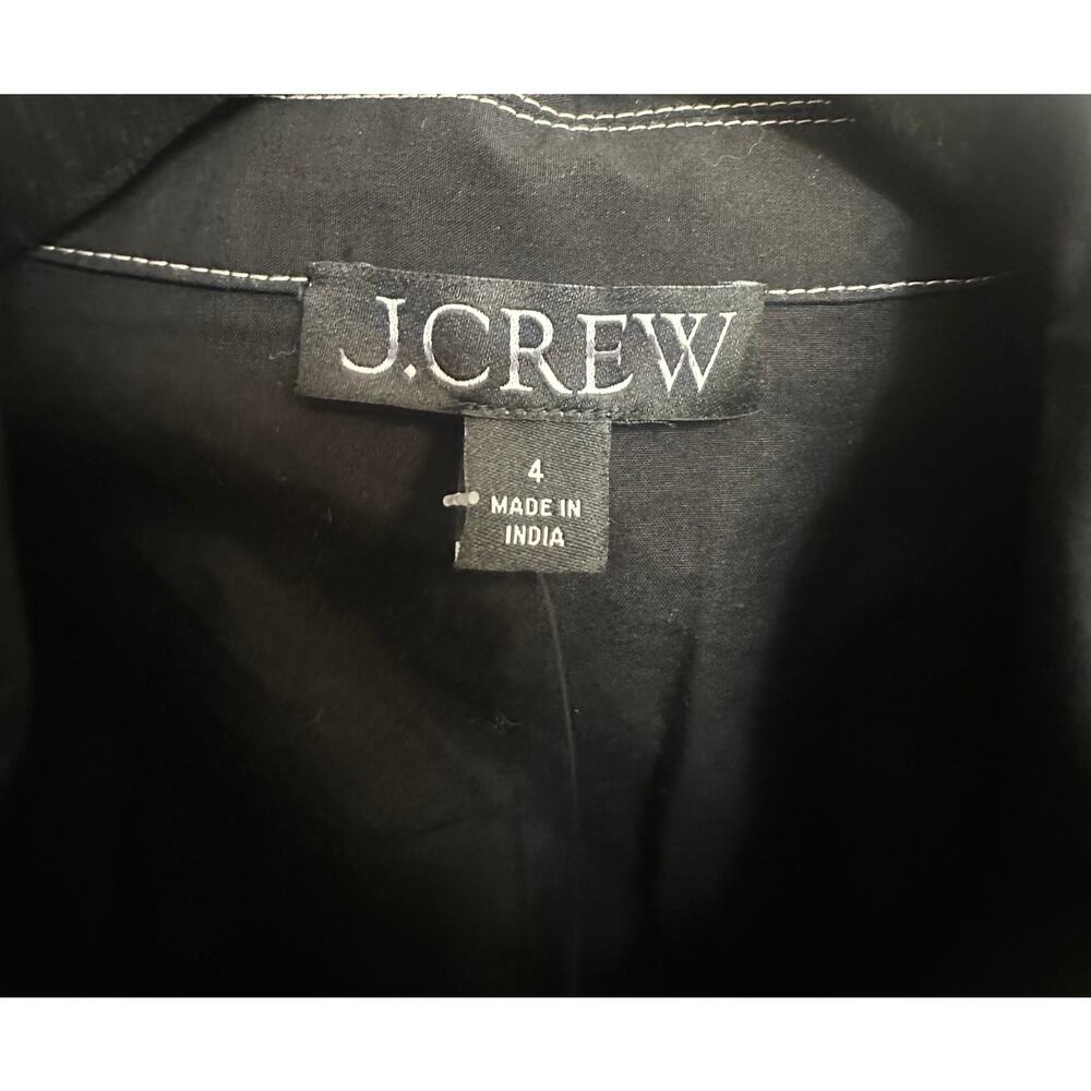 J.CREW Zip-Up Shirt-Dress in Black CI906 Size 4 NWT - Picture 4 of 13